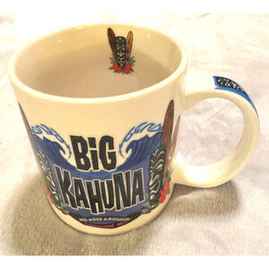 Big Kahuna Coffee Mug Large 20oz Islander Group Tiki Surfboard No Mess Around